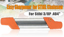 Chainsaw Sharpening File Kit, Metal Chain Sharpener Tool with 13/64" Round Files and Flat File, Fits 3/8" & .404" Chains