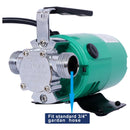 330 GPH Utility Pump with 6-Foot Hose Kit for Garden, Pool, Hot Tub, Rain Barrel