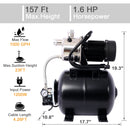 1.6HP Shallow Well Pump with 5-Gallon Pressure Tank – Automatic Water Booster, Garden & Irrigation Pump