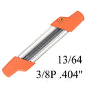 Chainsaw Sharpening File Kit, Metal Chain Sharpener Tool with 13/64" Round Files and Flat File, Fits 3/8" & .404" Chains