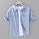 Thin Menswear Linen Short Sleeve Shirt