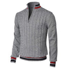 Spring And Autumn New Color Blocked High Necked Knitted Shirt