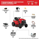CRAFTSMAN T100 36-Inch 11.5 HP Gas Riding Lawn Mower Briggs & Stratton Engine Manual 7-Speed Transmission