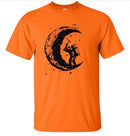 Men’s “Digging the Moon” Print Casual O-Neck T-Shirt – Short Sleeve Fashion Top