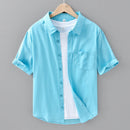 Thin Menswear Linen Short Sleeve Shirt