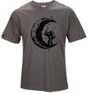 Men’s “Digging the Moon” Print Casual O-Neck T-Shirt – Short Sleeve Fashion Top