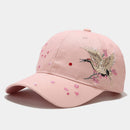 Women’s Cotton Embroidered Baseball Cap Adjustable Curved Brim Sports Hat