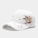 Women’s Cotton Embroidered Baseball Cap Adjustable Curved Brim Sports Hat