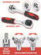 Part-driven Socket Claw Ratchet Wrench Tool Set, With Drill Socket Set, Metric And Extension Rods, For Auto Repair And Home Use