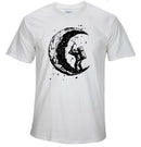 Men’s “Digging the Moon” Print Casual O-Neck T-Shirt – Short Sleeve Fashion Top