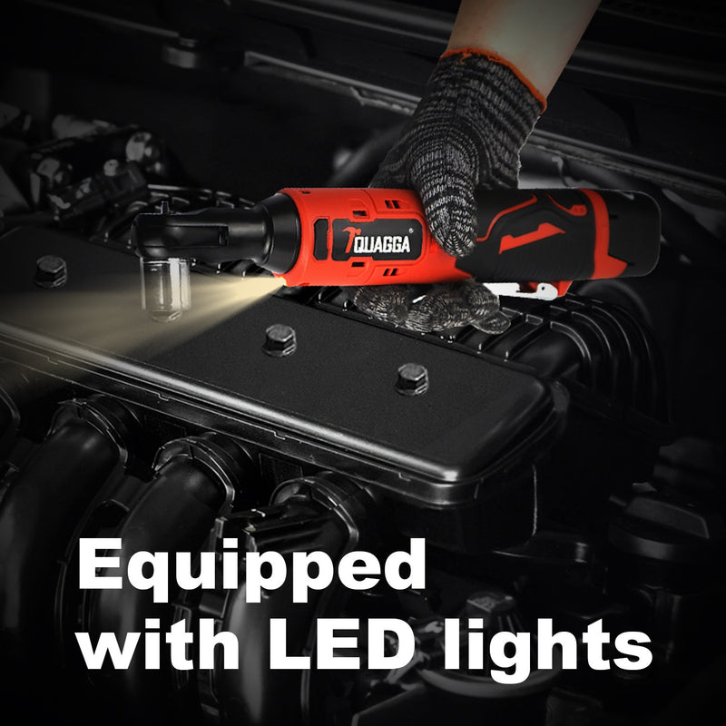 TQUAGGA 18V Cordless Electric Ratchet Wrench Set, Power Ratchet Wrench