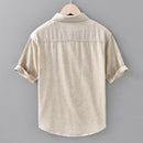 Thin Menswear Linen Short Sleeve Shirt