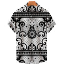 Men's Casual Fashion 3D Digital Printing Short Sleeve Shirt