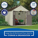 Suncast Tremont 8-ft x 10-ft Resin Outdoor Storage Shed with Skylights and Floor Included