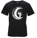 Men’s “Digging the Moon” Print Casual O-Neck T-Shirt – Short Sleeve Fashion Top