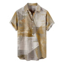 Men's Casual Fashion 3D Digital Printing Short Sleeve Shirt