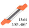 Chainsaw Sharpening File Kit, Metal Chain Sharpener Tool with 13/64" Round Files and Flat File, Fits 3/8" & .404" Chains