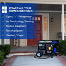 DuroMax XP13000EH Dual Fuel Portable Generator for Home Backup Power
