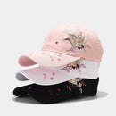 Women’s Cotton Embroidered Baseball Cap Adjustable Curved Brim Sports Hat