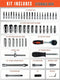 Part-driven Socket Claw Ratchet Wrench Tool Set, With Drill Socket Set, Metric And Extension Rods, For Auto Repair And Home Use