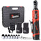 TQUAGGA 18V Cordless Electric Ratchet Wrench Set, Power Ratchet Wrench,Variable Speed With Batteries2,Torque 45ftlbs,Car Repair Tools, Power Tools,Hardware,Heavy Duty,Portable,Quick Charger