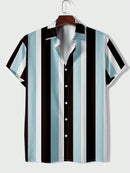 Fashion Striped Printed Men's Casual Shirt