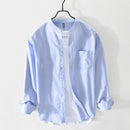 Men's Small Stand Collar Casual Shirt