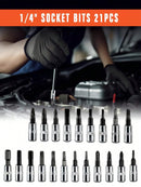 Part-driven Socket Claw Ratchet Wrench Tool Set, With Drill Socket Set, Metric And Extension Rods, For Auto Repair And Home Use