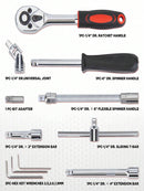 Part-driven Socket Claw Ratchet Wrench Tool Set, With Drill Socket Set, Metric And Extension Rods, For Auto Repair And Home Use
