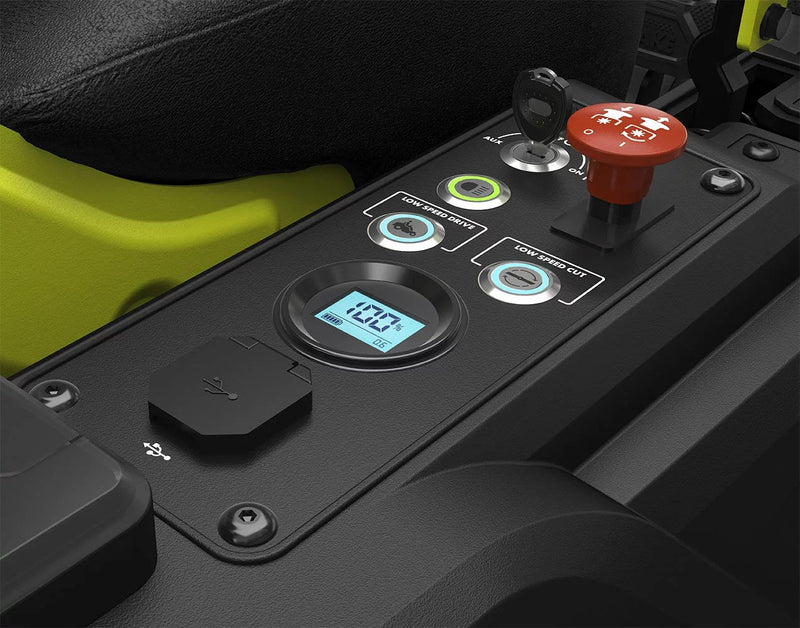 Ryobi 42-Inch 48V 100 Ah Battery Electric Zero Turn Riding Lawn Mower