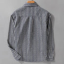 Spring Men's Collar Shirt Jacket  Personalized Striped
