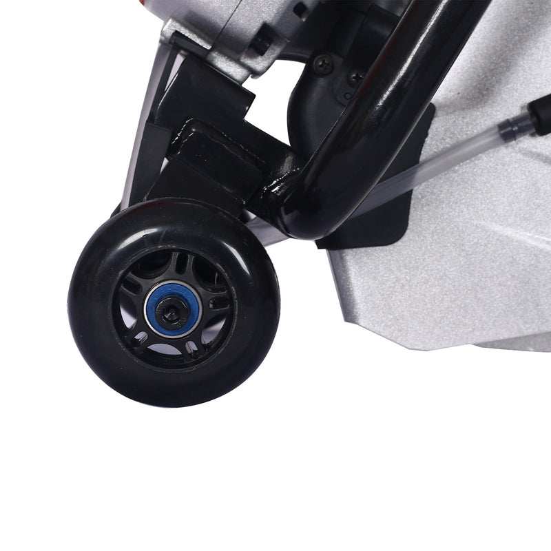 Electric 14" Wet/Dry Concrete Cut-Off Saw with Guide Roller & Water Line Attachment
