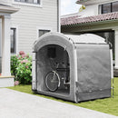 Bike Storage Shed Tent, Portable And Waterproof With 210D Oxford Fabric And Carry Bag For 3-4 Bicycles, Dark Gray
